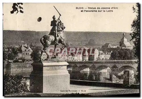 Ansichtskarte AK Blois Statue de Jeanne Et Panorama sur la Loire