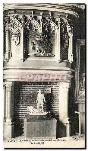 Cartes postales Blois Le Chateau Cheminee du Salon d&#39Honneur de Louis XII