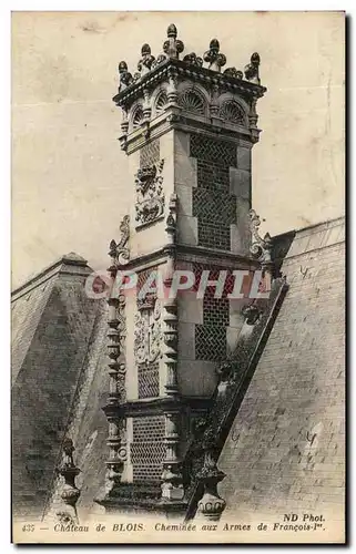 Ansichtskarte AK Chateau de Blois Cheminee aux Armes de Francois 1er