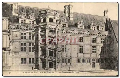 Cartes postales Chateau de Blois aile de Francois 1er Facade sur la Cour