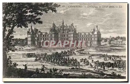 Cartes postales Chambord Le Chateau au 17eme