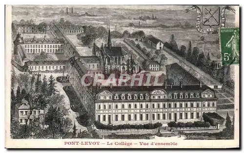 Ansichtskarte AK Pont Levoy Le College Vue d&#39ensemble