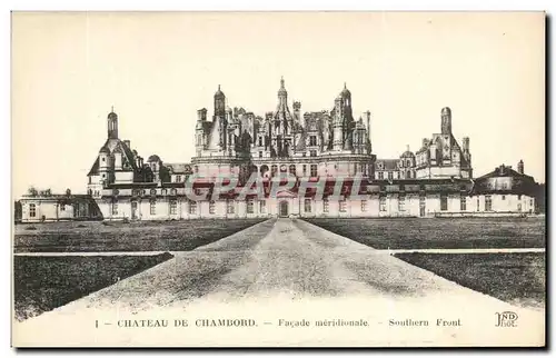 Cartes postales Chateau De Chambord Facade meridionale