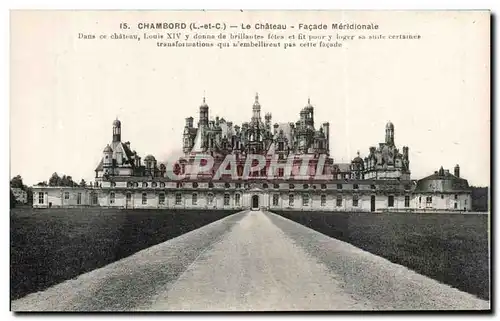 Cartes postales Chambord Le Chateau Facade Meridionale