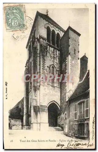 Ansichtskarte AK Tour Des Gros Saints Et Porche Eglise De St Aignan