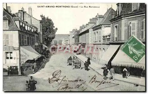 Cartes postales Saint Amand Montrond La rue Nationale