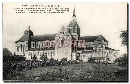 Ansichtskarte AK Saint Benoit Sur Loire Eglise De l&#39ancienne Abbaye De St Benoit Sur Loire