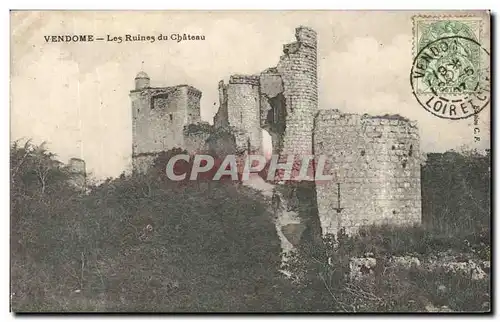 Ansichtskarte AK Vendome Les Ruines du Chateau