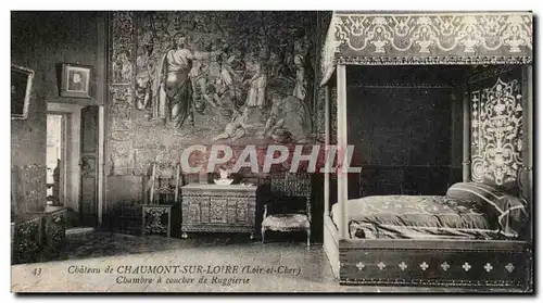 Cartes postales Chateau de Chaumont sur Loire Chambre a coucher de Ruggierie