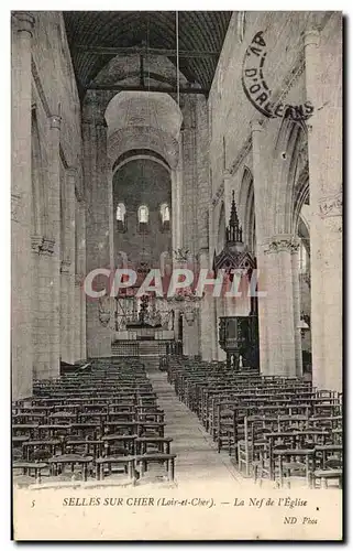 Cartes postales Selles Sur Cher La Nef de l&#39Eglise