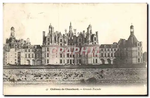 Cartes postales Chambord Le chateau Grande Facade