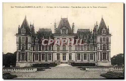 Ansichtskarte AK La Ville aux Clercs Chateau de la Gaudiniere vue de face prise de la Cour d&#39honneur