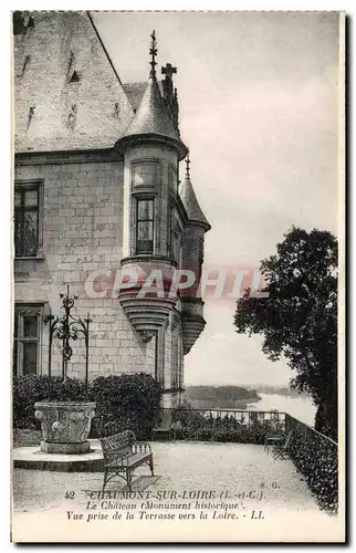 Ansichtskarte AK Chaumont Sur Loire Le Chateau Vue Prise De La Terrasse Vers La Loire