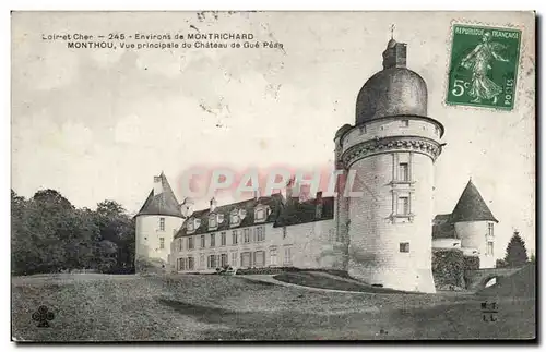 Cartes postales Environs De Montrichard Monthou vue Principale du Chateau de Gue Pean