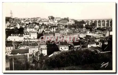 Ansichtskarte AK Morlaix Vue Generale Vers St Martin et le Viaduc