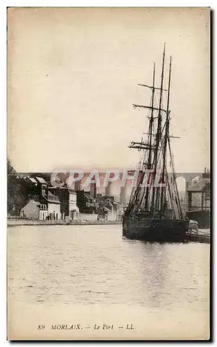 Cartes postales Morlaix Le Port Bateau