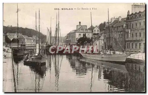 Cartes postales Morlaix Le Bassin a Flot Bateaux