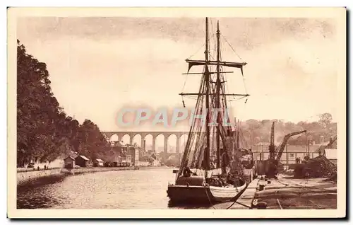 Ansichtskarte AK Morlaix Les Quais Bateau