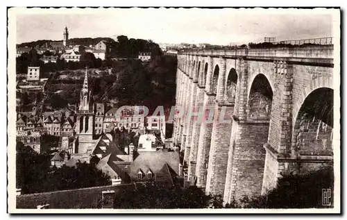 Cartes postales Morlaix Le Viaduc et I&#39Eglise St Melaine