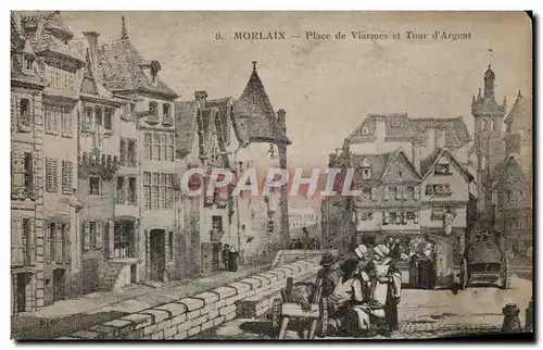 Cartes postales Morlaix Place de Viarmes et Tour d'Argent