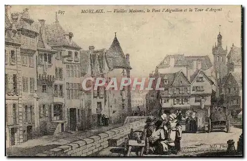 Cartes postales Morlaix Vieilles Maisons le Pont I&#39Aiguillon et la Tour