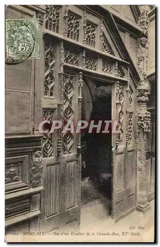 Cartes postales Morlaix Bas d'un Escalier de la Grande Rue