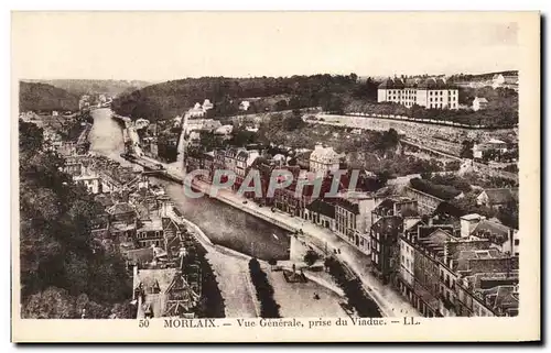 Ansichtskarte AK Morlaix Vue Generale Prise du Viaduc