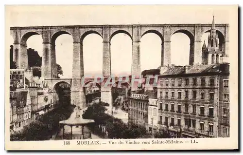 Ansichtskarte AK Morlaix Vue De Viaduc Vers Sainte Melaine