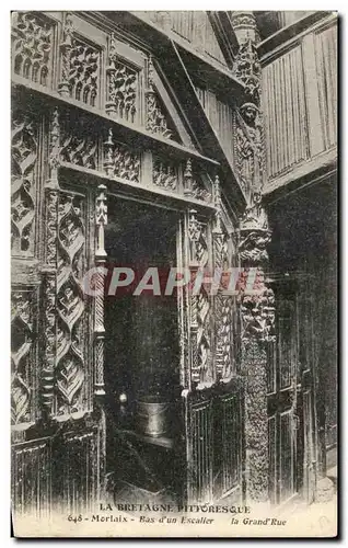 Cartes postales Low Morlaix of an Escalier La Main street