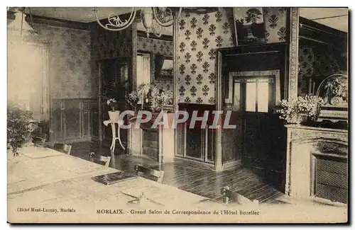 Cartes postales Morlaix Grand Salon de Correspondance de l'Hotel Bozellec
