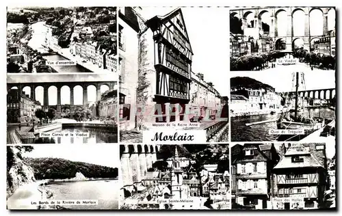 Cartes postales moderne Morlaix Maison de la Reine Anne Cornic Viaduc Treguier