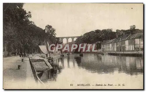 Cartes postales Morlaix Entree du pont