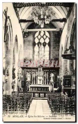 Ansichtskarte AK Morlaix Eglise Ste Melaine Interieur