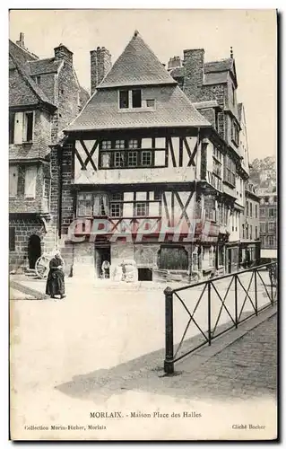 Cartes postales Morlaix Maison Place des Halles