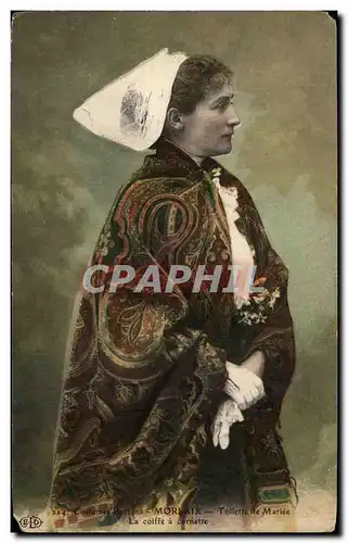 Ansichtskarte AK Vieux Morlaix Toilette de Mariee La Coffee a Cornette Folklore Costume Coiffe Mariage