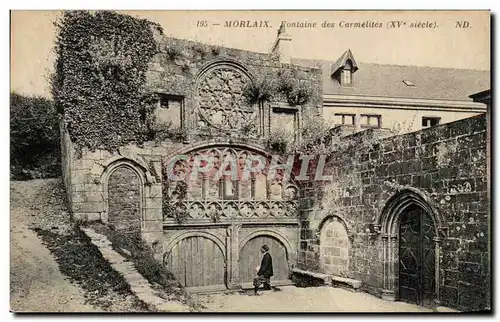 Ansichtskarte AK Morlaix Fontaine des Carmelites