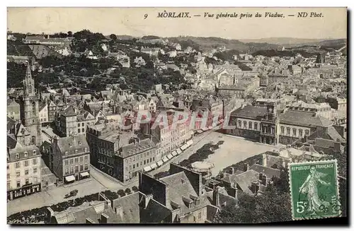 Ansichtskarte AK Morlaix Vue Generale Prise Du Viaduc