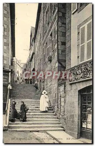 Cartes postales Morlaix Vue Des Cent Marches