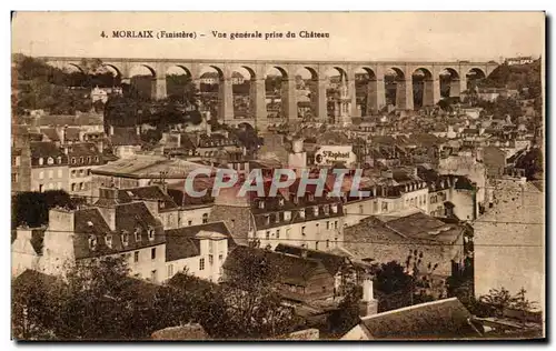 Ansichtskarte AK Morlaix Vue Generale Prise Du Chateau