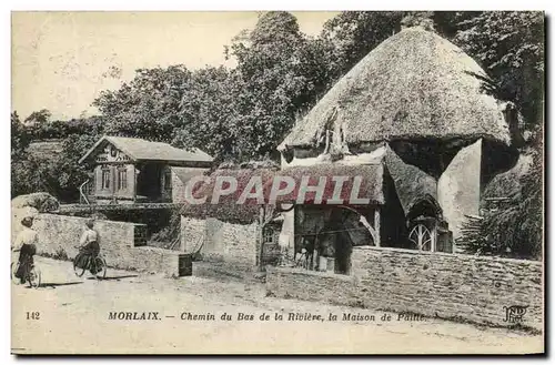 Ansichtskarte AK Morlaix Chemin du Bas de la Riviere la Maison de Paille