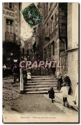 Cartes postales Morlaix L&#39Escalier des Cent marches Enfants