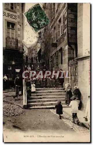 Cartes postales Morlaix L'Escalier des Cent marches Enfants