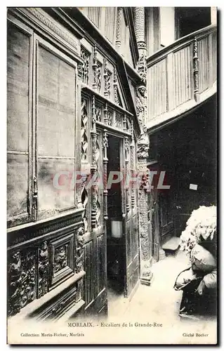 Cartes postales Morlaix Escaliers de la Grande Rue