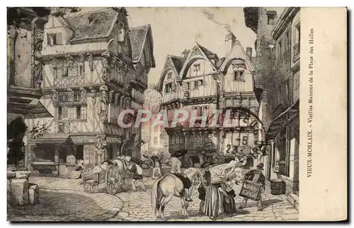 Cartes postales Vieux Morlaix Vieilles Maisons De La Place Des Halles