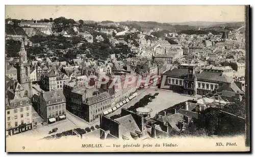 Ansichtskarte AK Morlaix Vue Generale Prise Du Viaduc