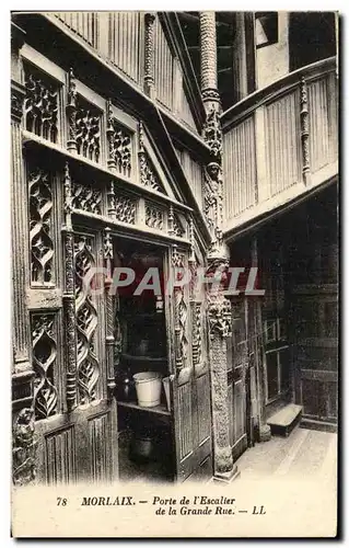 Cartes postales Morlaix Porte De L&#39Escalier De La Grande Rue