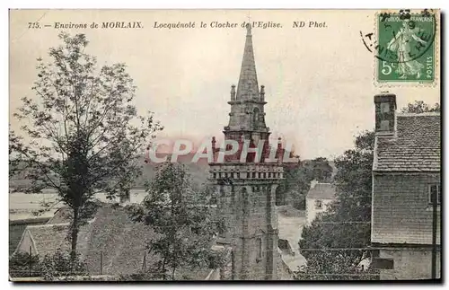 Ansichtskarte AK Environs de Morlaix Locquenole le Clocher de l&#39Eglise