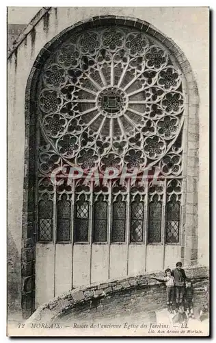 Ansichtskarte AK Morlaix Rosace de l&#39ancienne Eglise des Jacobins Enfants