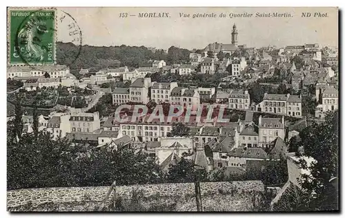 Cartes postales Morlaix Vue Generale du Quartier Saint Martin