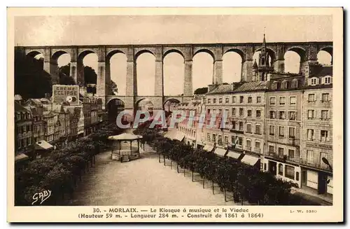 Cartes postales Bretagne Le Kiosque a Musique et le Viaduc